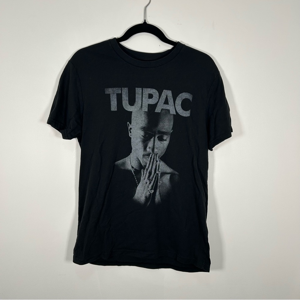 Tupac Praying Hands Rap Graphic Tee - Size S